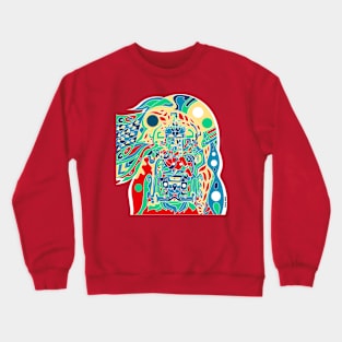 señor pakal in ecopop spaceman in alien adventure wallpaper Crewneck Sweatshirt